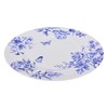 222 Fifth Cassian Embossed Toile Blue Porcelain 12-Piece Dinnerware Set