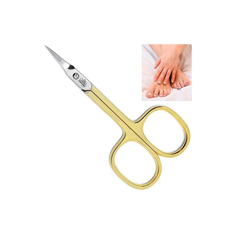 CS04 3 1/2" Modern Style Gold Plated Cuticle Scissors