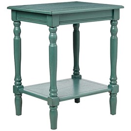 Decor Therapy Accent Table with Storage, Casual Style, Modern End Table, Sturdy, Blue Gray - (24" x 19.5" x 15.75")