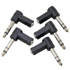 Stereo Audio Adapter, Ancable 5-Pack 1/4 Inch (6.35mm) Male to 1/8 Inch Female Stereo Audio Adapter for Headphone, Piano Keyboard, Guitar, Amp, Metal Detector and Radio