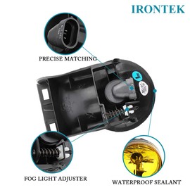 IRONTEK - Luces antiniebla de conducción de lente ámbar para Dodge Ram 1500 2500 3500 1994-2002 con focos, 1 par de luces antiniebla para parachoques