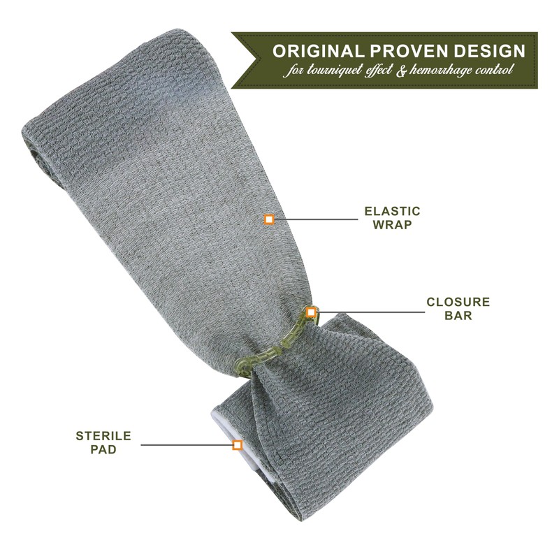 Swiss Safe 6 Inch Israeli Bandages Trauma Kit - Sterile