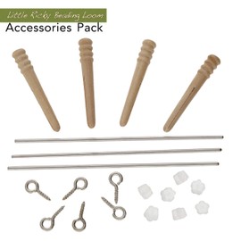 The Beadsmith Little Ricky Beading Loom Accessories Pack, Includes Warp Pegs, Warp Rods, Metal Pegs and Rubber Caps, for Making Jewelry and Beading Bracelets