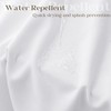 DUKIYO White Linen 90 Inch Shower Curtain Extra Long Cloth