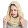 QUEENFUR Winter Women Thick Cable Knit Ribbed Infinity Circle Loop