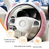 Car Steering Wheel Cover, Elastic Stretch Fluffy Soft Plush Steering