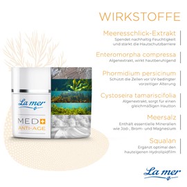 La mer MED+ Anti-Age Day Cream - Anti-Ageing Day Cream for Sensitive Skin - Revitalising Face Care - Protects Against UV-Related Skin Ageing - Corrects Irregularities - 50 ml