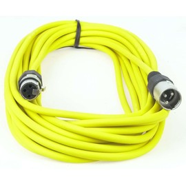 Paccs Microphone Cable 10 m Yellow XLR Male to XLR Female Balanced Audio Cable DMX OFC Copper Pack of 4