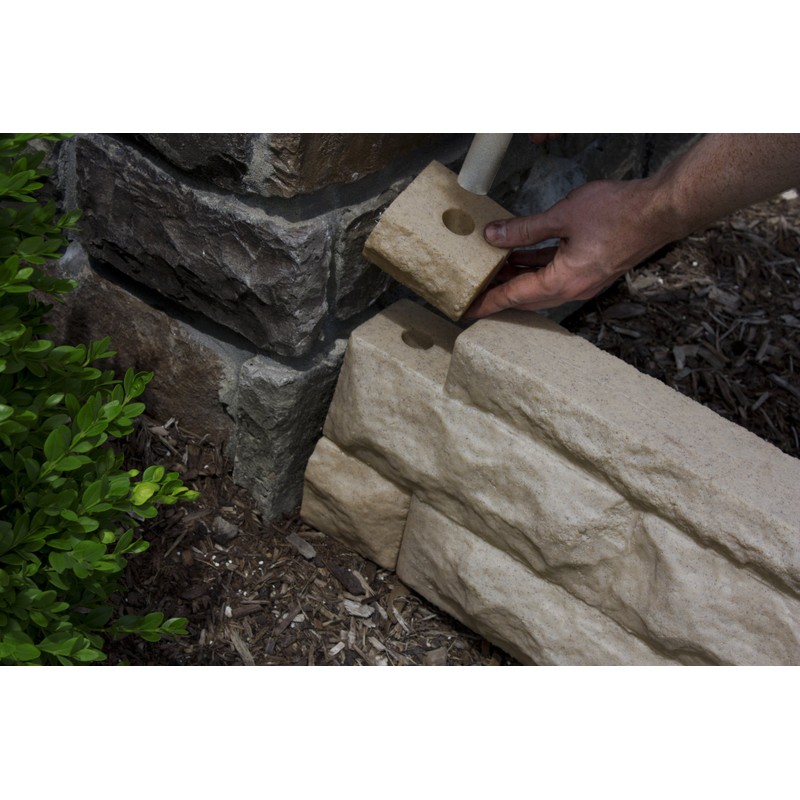 Good Ideas GW-WALLC3-SAN Garden Wizard Border Finish Kit, Sandstone