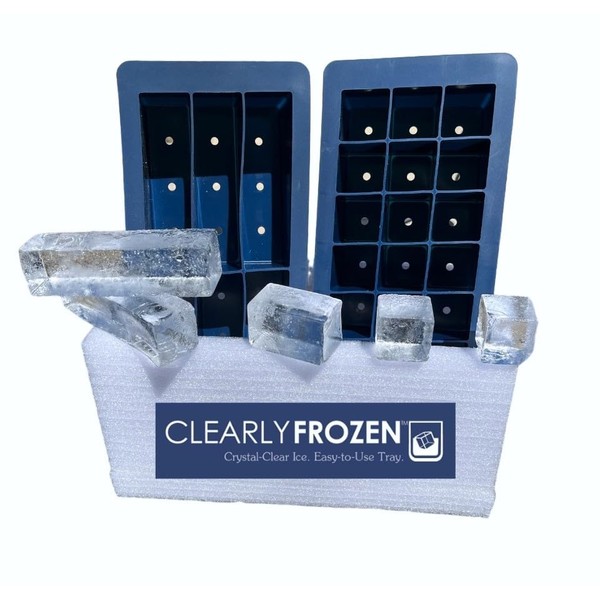 ClearlyFrozen High Capacity Clear Ice Tray/Maker With Molds For Six