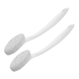FOMIYES 2pcs Foot Exfoliation Tool Pedicure Tools for Feet Manual Foot Remover Heel Scraper for Cracked Heels Foot File Foot Skin Remover Foot Scrubber Feet Scrubber Stone White