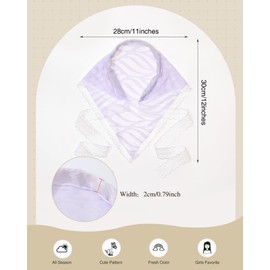 Molans 3PCS Triangle Headband Scarf for women - Fashion Kerchief Accessories with Lace Trim Adjustable Bohemian Hair Bandanas