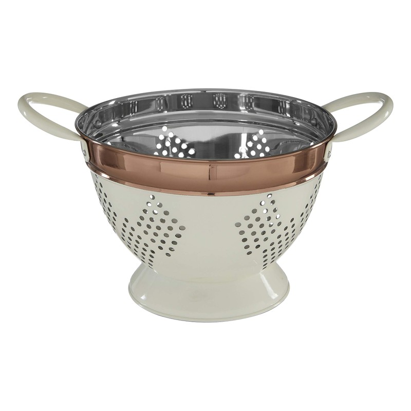Premier Housewares 507373 Prescott Colander, Strainer, Stainless Steel, Medium -