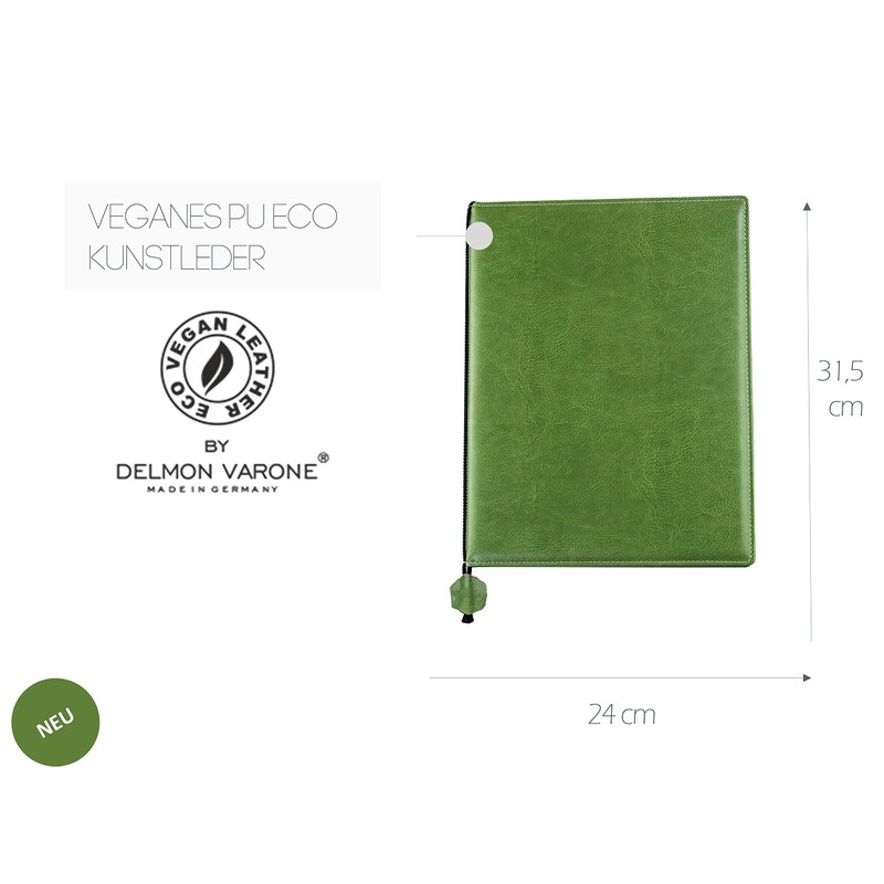 DELMON VARONE Certificate Folder in DIN A4 with Black Cord