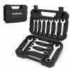 Workpro 12PC Metric Stubby Ratchet Combination Wrench Set 8-19mm 72-Tooth