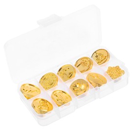 FUNOMOCYA 10pcs Christmas Pattern Wax Seal Stamp Heads Metal Vintage Letter Sealing Kit for DIY Holiday Crafting Envelope Decoration Wedding Invitations Seasonal Wrapping