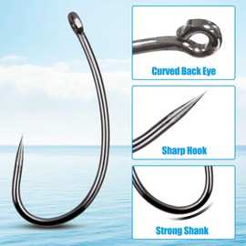 Barbless Carp Fishing Hooks, 100pcs Carp Hooks Barbless Fish Hooks Circle Hook Freshwater Saltwater Fly Tying Hooks Carp Hair Fishing Tackle