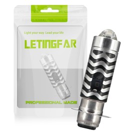 P15D 25-1 Motorcycle LED Headlight, White, Yellow, 2 Color Switching, Hi/Lo Switching, Ultra Diffused Lens, Non-Polarity, AC & DC, Compatible with PH7 LED Vehicle Inspections, 12V-24V Vehicles