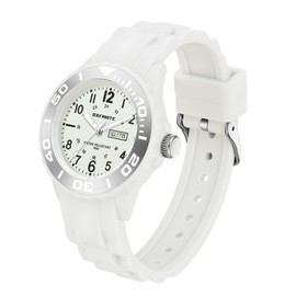 OXFANITE Waterproof Nurse Watch for Medical Professionals,Students, Women, Military Time Easy to Read Dial, 24 Hour with Second Hand, Soft and Breathable Silicone Band 9002 White
