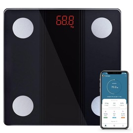 Smart Scale for Body Weight, Digital Bluetooth Scale, BMI & Body Fat Analyzer, Health Tracker with App, 330 lb Capacity