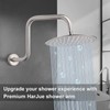 HarJue S Shaped Shower Arm, High Rise Shower Head Extension