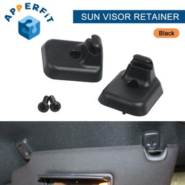 Sun Visor Clip Retainer Holder (Black) w/Screws for Sunvisor Panel Driver & Passenger Side AL3Z-1504132-AC Compatible with Ford F150 2009-2014 Visor Mount Accessories
