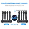 BOMGE Wireless Microphone System 4-Channel, UHF Cordless Dynamic Four Mics