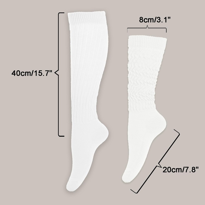 Gvhntk Slouch Socks Women 80s 90s Scrunch Socks Extra Long