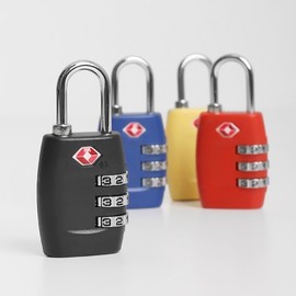 TSA 3-Digit Combination Lock for Luggage & Lockers Black