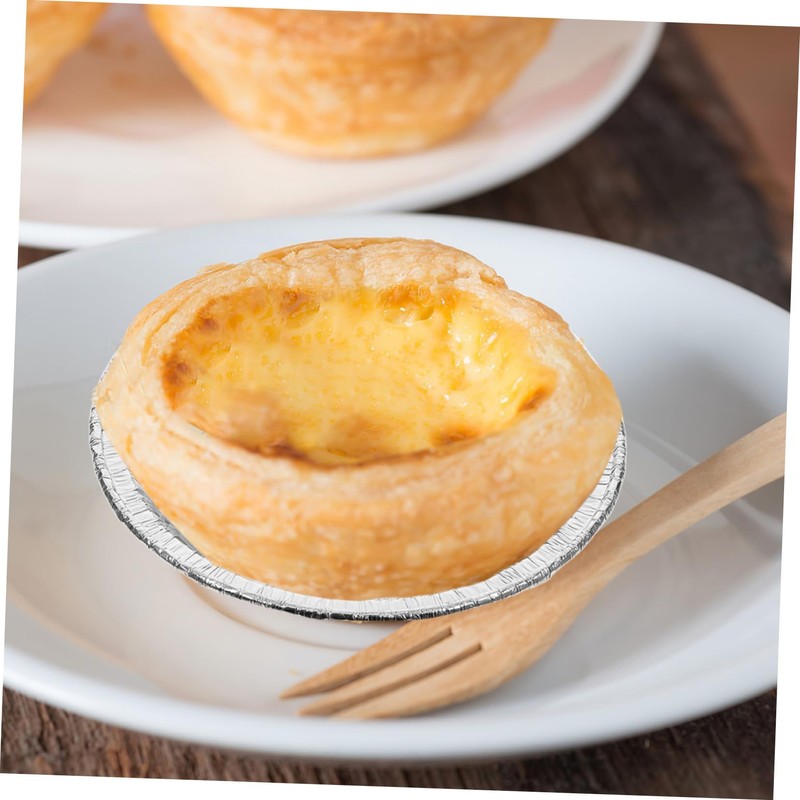 ABOOFAN 200Pcs Foil Egg Tart Molds Baking Supplies for Individual