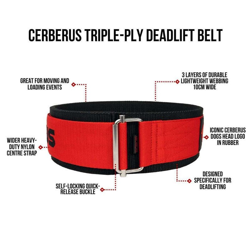 CERBERUS Strength Triple-Ply Deadlift Belt (M)