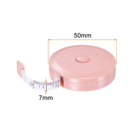 HARFINGTON Measuring Tape 2M/78-inch Round Retractable Tailors Tape Measure Pocket Size for Body, Fabric, Sewing and Crafts Measurements, Pink