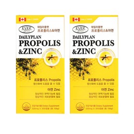 Evergreen Daily Plan Propolis Zinc 300 Capsules / 에버그린 데일리플랜 프로폴리스아연 300캡슐 X 2개 캐나다 직수입