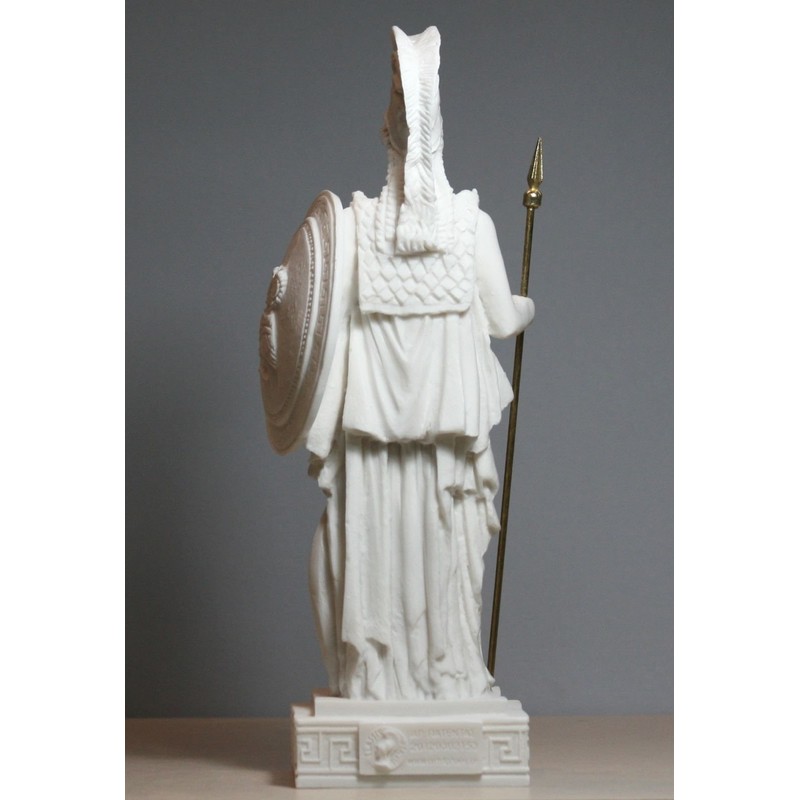 Greek Roman Goddess Athena Minerva Alabaster Statue Figure Sculpture 24.5cm