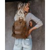Uromee Travel Backpack Purse for Women Vegan Leather Ladies Fashion