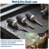 Waltool 22PCS Sanding Drums with 1/8"(3mm) Shank for Dremel, 180/240/320/400/600/800/1000/1200/1500/2000/2500