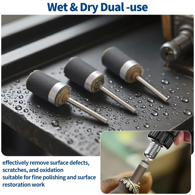 Waltool 22PCS Sanding Drums with 1/8"(3mm) Shank for Dremel, 180/240/320/400/600/800/1000/1200/1500/2000/2500