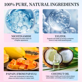 Mcukv Niacinamide Whitening Toothpaste C 2 Pack Brightening Toothpaste with Deep Cleaning for Coffee & Tea Stains, Gum Health Support, Long-Lasting Fresh Breath, Gentle Mint Peach Flavor, 3.53oz Tube