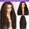 Highlight Deep Wave Lace Front Wigs Human Hair 22 Inch