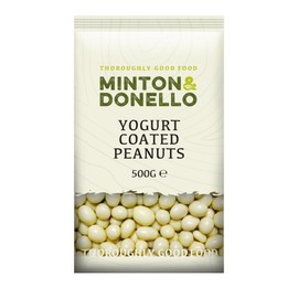 Minton & Donello 500g Yogurt Coated Peanuts - Gluten Free, Suitable for Vegetarians, Great for Parties and Gatherings