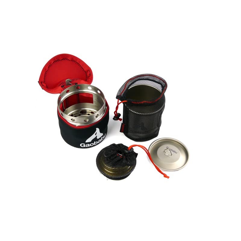 ガオバブ(Gaobabu)☆Gaobabuキャリボ チタンマグ＋固形燃料ツールセット GSET-24