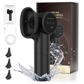 Polegas Polegas Ear Wax Removal Kit, Ear Cleaner, 5 Modes Ear Irrigation Flushing System, Ear Wax Cleaner with Blow Dry Function,3 Replaceable Tips, IPX6 Waterproof, Safer, Black