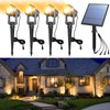 APONUO Solar Spot Lights Outdoor 4-in-1 Solar Landscape Lights Dusk