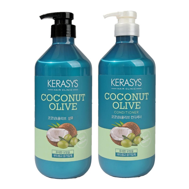 Kerasis 케라시스 올리브 코코넛 800mL 샴푸 1개+ 컨디셔너 1개 Kerassie