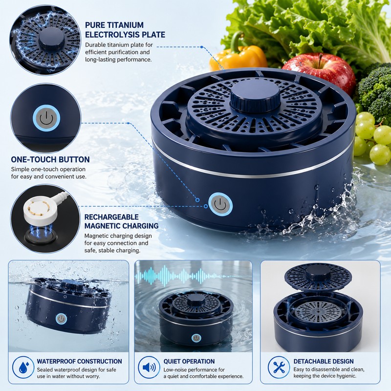 Portable Fruit & Vegetable Purifier for Home & Travel,Fruit and