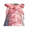 Pink Polka Ribbon Shoelaces 65cm Long Flat Satin ribbon shoe