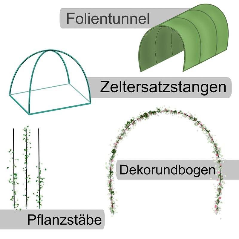 Fibreglass Tent Pole, Diameter 8.5 mm – 400 cm in