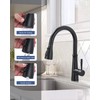 Metal Kitchen Faucet Head Replacement: 3-Function Pull Down Spray Nozzle