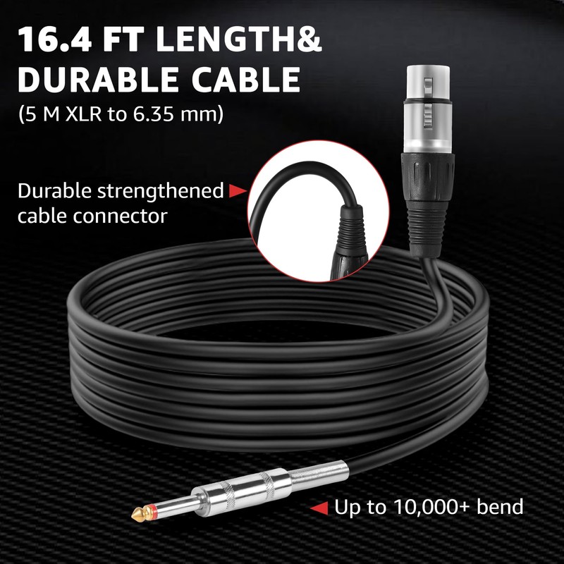 Wired Microphone for Singing,Professional Vocal Dynamic Handheld Karaoke,Cardioid Studio Mic,16.4