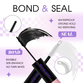 Wendy Lashes Lash Bond and Seal Cluster Lash Glue Waterproof Long Lasting Eyelash Glue for DIY Lash Extension Black Cluster Eyelash Extensions Glue for Beginner Use at Home-10ml